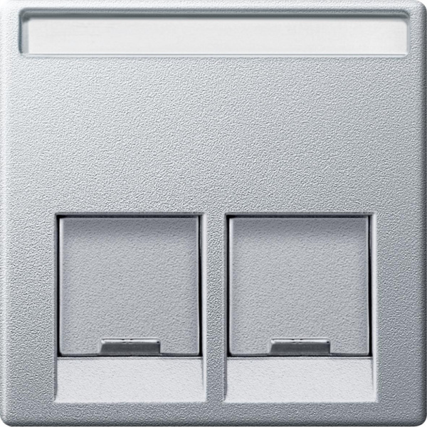 SE Merten SM Алюминий Центральная плата для розетки 2-ой с разъемом RJ45 MTN466560