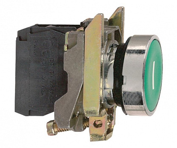 SE XB4 Кнопка 22мм зеленая с возвратом 1НО "I" XB4BA3311