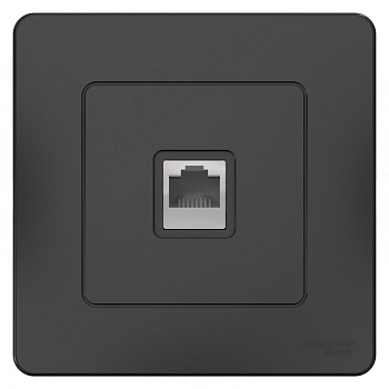 Systeme Electric Blanca внутр Антрацит Розетка ТЛФ RJ11
