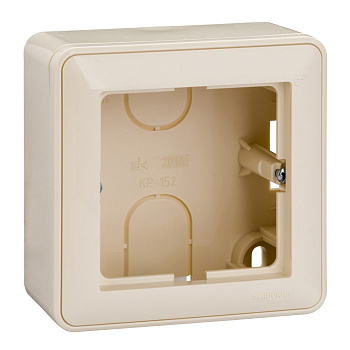 Systeme Electric Wessen 59 Беж Коробка 1-ая подъемная для наружного монтажа с рамкой