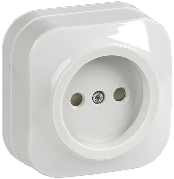 IEK GLORY РСш20-2-ХБ Розет. 1-ая без з/к с з/ш о/у 10А GLORY белый