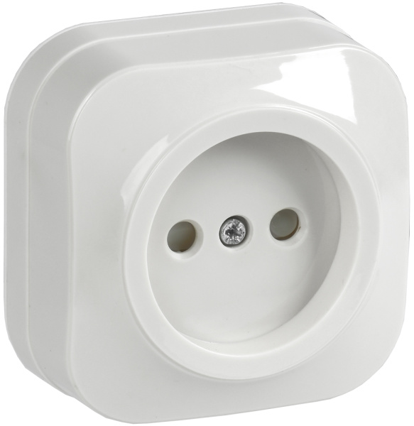 IEK GLORY РСш20-2-ХБ Розет. 1-ая без з/к с з/ш о/у 10А GLORY белый