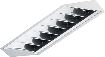 СТ AST/R 218 Светильник люминесцентный вcтраиваемый диагон. зерк. реш.2x18W T8 G13 новый 1085000010