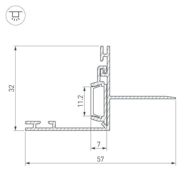 Купить Arlight Профиль PAK-EDGE-2000 (Алюминий) 021721