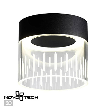 Novotech 359002 OVER NT23 000 черный Светильник накладной светодиодный IP20 LED 4000K 10W 85-265V AURA