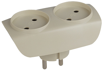 ЭРА SP-2-I Слоновая кость Тройник 2гн, без заземления.