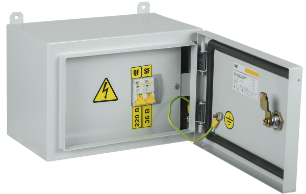 Купить IEK Ящик с понижающим трансформатором-0,25 230/42-2 УХЛ2 IP54