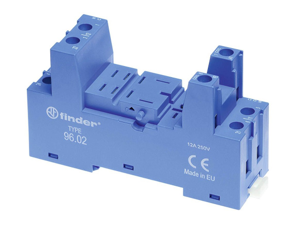 Finder Розетка с винтовыми клеммами (с зажимной клетью) для реле 56.32; применяются модули 86.30, 99.02; в комплекте металлическая клипса 094.71; верс 96027SMA