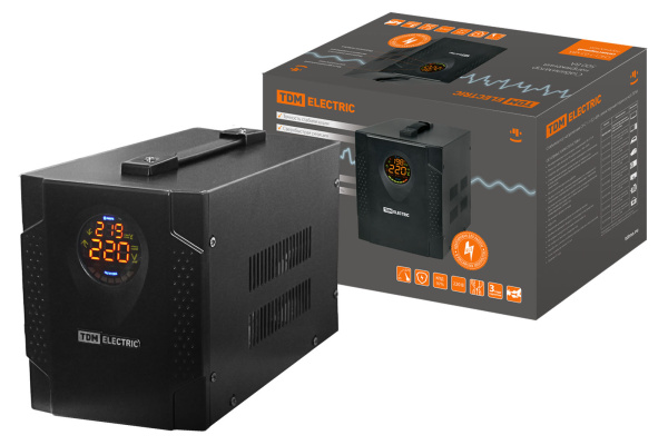 TDM Стабилизатор напряжения СНС1-1-0,5 кВА симисторный переносной SQ1203-0001