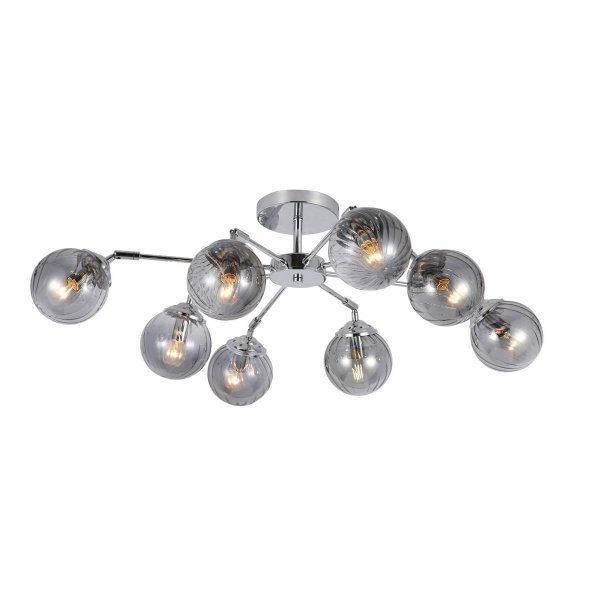 Evoluce SLE102202-08 Светильник потолочный Хром/Дымчатый E14 8*40W