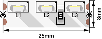SWG Лента светодиодная стандарт 315, 120 LED/м, 9,6 Вт/м, 12В , IP20, Цвет: Холодный белый SWG315120-12-9.6-W