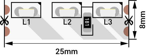 SWG Лента светодиодная стандарт 315, 120 LED/м, 9,6 Вт/м, 12В , IP20, Цвет: Холодный белый SWG315120-12-9.6-W