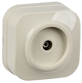 IEK GLORY РТВ20-ХК Розет. 1-ая телевиз. о/у GLORY крем.