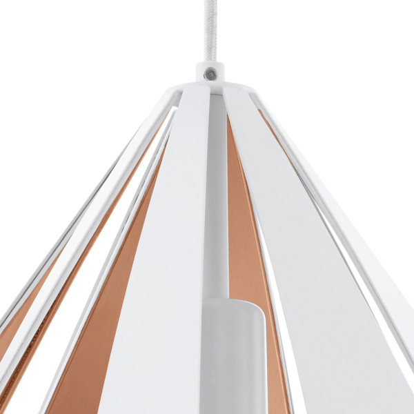 Купить Eglo 49932 Подвес CARLTON 1, 1x60W (E27), 310, H1100, сталь, белый, медово-золотистый