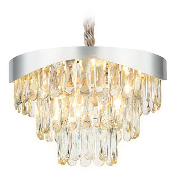 Ambrella Подвесная люстра с хрусталем TR5080 SL/CL серебро/прозрачный E14/6 max 40W D400*1070