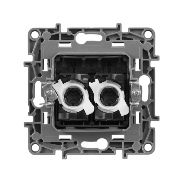 Купить Legrand Etika Алюминий Розетка компьютерная 2-ая RJ45, категория 5е UTP - Etika - алюминий 672455