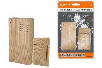TDM Звонок ЗББ-11/4-32М "ЭКО" сосна (беспр., бат.) SQ1901-0022