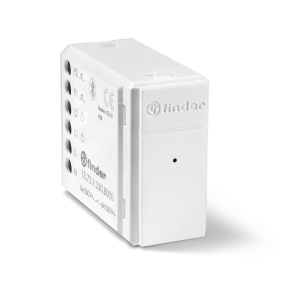 Finder Модульное электронные реле; 1CO 6A; питание 230В АC; BLE- Yesly; цвет белый 13728230B000