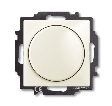 ABB BJB Basic 55 Шале (бел) Светорегулятор поворотно-нажимной 60-400 Вт для л/н 2CKA006515A0847