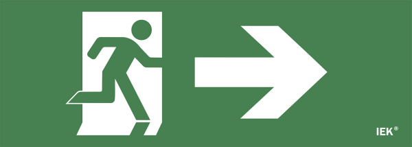 IEK Этикетка самокл. 280х100мм "Фигура/стр. вправо"