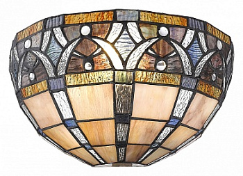 VELANTE 824-801-01 Бра Бронзовый/Разноцветный E14 1*40W