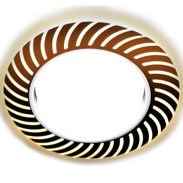 Ambrella Встраиваемый точечный светильник со светодиодной лентой G444 WH/WW белый/матовый GX53+3W(LED WARM)