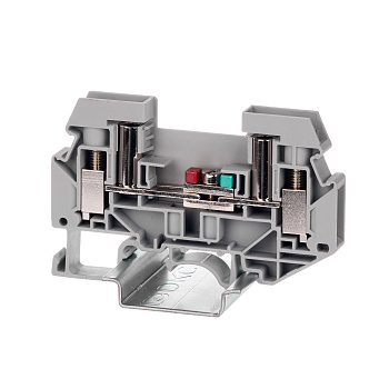 DKC Nuputuk Клемма измерительная, винтовой зажим, 2 точки подключения, 6 кв.мм, серая