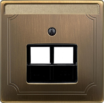 SE Merten SD Античная латунь Накладка розетки ТЛФ/комп 2-ой наклонной MTN292643