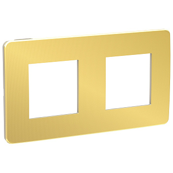 SE Unica Studio Золото/Бежевая Рамка 2-ная NU280460