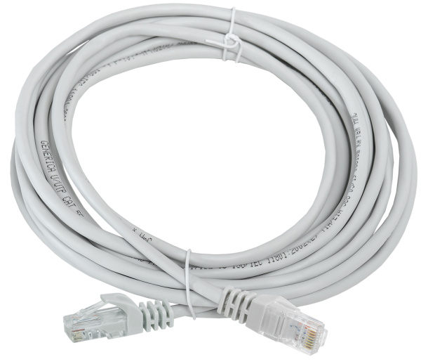 IEK Шнур коммутационный категория 5Е UTP 10м серый GENERICA PC01-C5EU-10M-G
