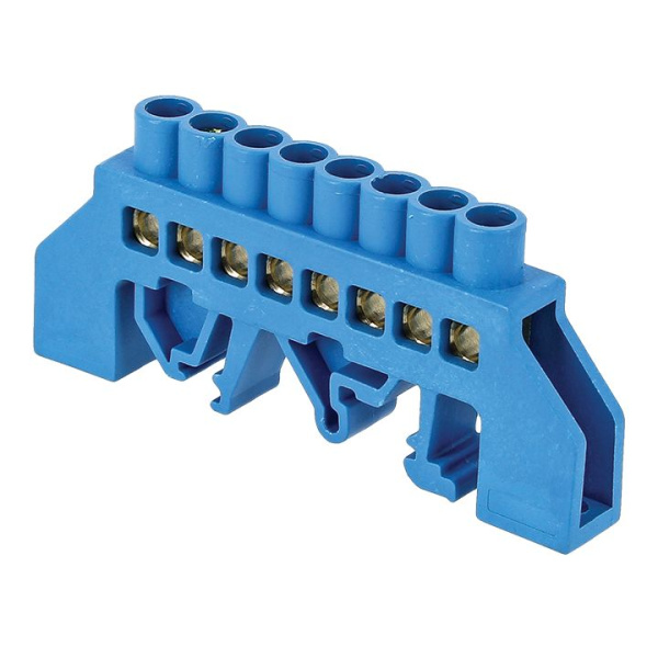 Купить EKF PROxima Шина "0" N (8х12мм) 12 отверстий латунь синий нейлоновый корпус комбинированный