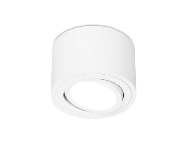 Ambrella Накладной точечный светильник с врезным отверстием TN222 WH/S белый/песок GU5.3 D80*50