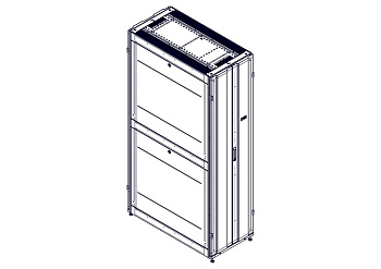 Systeme Electric Шкаф, серия Uniprom, 48U-600/1200, боковые панели 4шт, черный