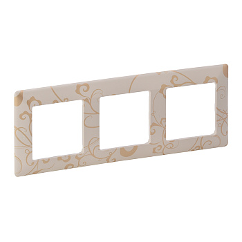 Legrand Valena LIFE Ампир бежевый Рамка 3-ая 754113