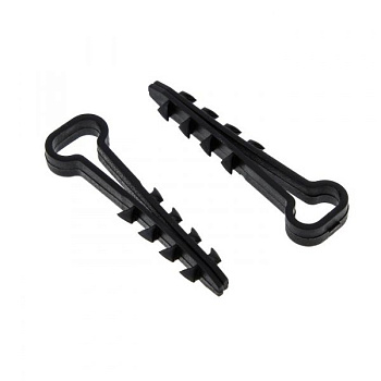 EKF PROxima Дюбель-хомут для плоского кабеля (5-8мм) черный (100шт.)