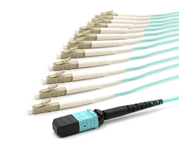 Hyperline TC-MC3-503-1xMPOM12/PX-12хLC/PX-IN-1/4M-LSZH-AQ Транковая сборка fan out, 1хMPO (папа) Standard-12xLC, 12 волокон, 50/125 (OM3), 10G, LSZH, 387604