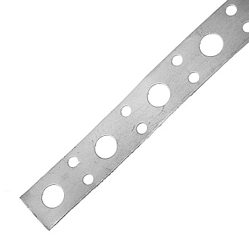 Tech-Krep Лента перфорированная 12х0,7 мм, оцинк. прямая (25 м) - накл. 141978