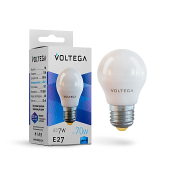Voltega VG2-G45E27cold7W Шар Е27 4000К 7W 7053