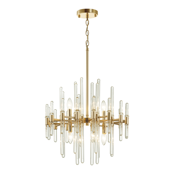 Купить Odeon Light 4988/8 HALL ODL22 387 золотой/стекло Люстра E14 8*40W STIKA