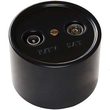 BIRONI Лизетта Пластик Черный Розетка ТV/FM B1-305-23