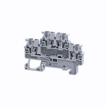 КЭАЗ Клеммы двухярусные пружинная OptiClip CXDL-2,5-2L-I-BU-синий
