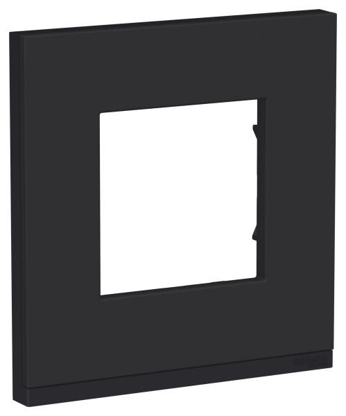 Купить SE Unica Pure Каучук/Антрацит Рамка 1-ная горизонтальная NU600282