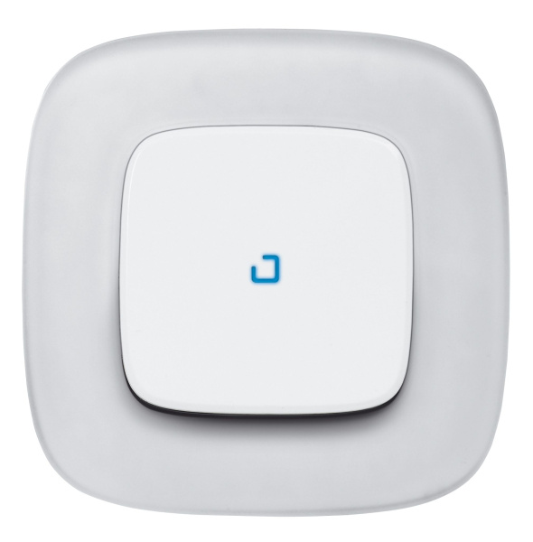 Купить Legrand Valena LIFE Бел Клавиша 1-ая с подсветкой/индикацией (голубая линза в центре) 755100