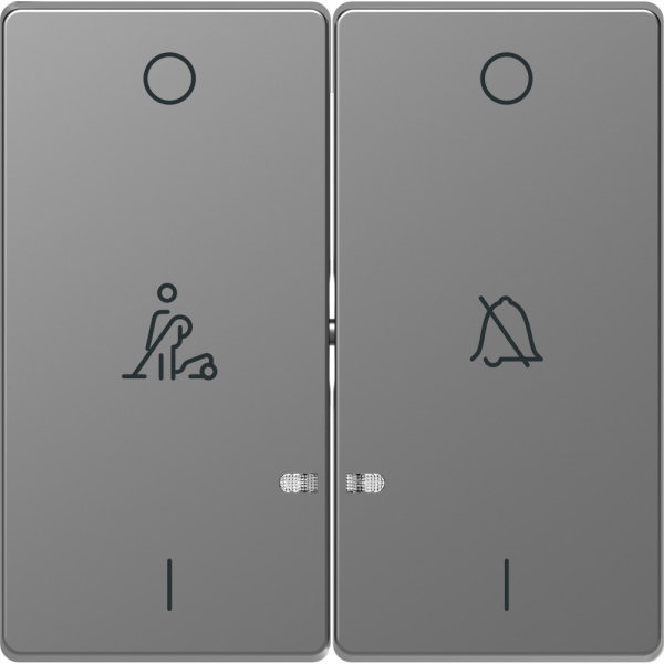 SE Merten D-Life Нержавеющая Сталь Клавиша 2-ая, линзой LED, символ: «звонок»/горничная MTN3429-6036