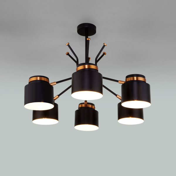Купить Eurosvet Потолочная люстра в стиле лофт 70133/6 черный a057398