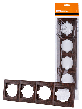 TDM Рамка 4-х постовая горизонтальная венге "Лама" SQ1815-0432