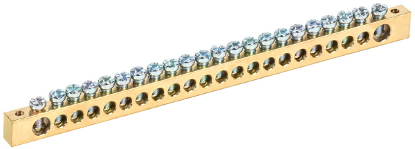 IEK Шина PEN земля-ноль 8х12мм 22/2 (22групп/креп по краям)