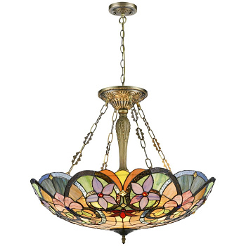 818-807-06 Люстра потолочная Бронза/Разноцветный E27 6*60W