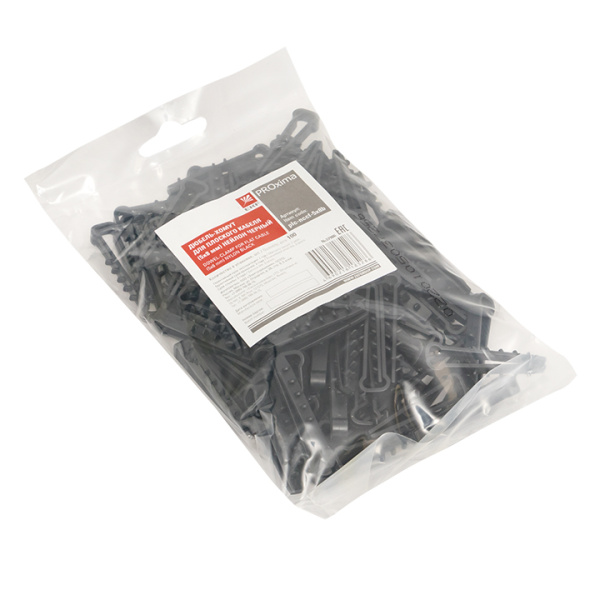 Купить EKF PROxima Дюбель-хомут для плоского кабеля (5-8мм) черный (100шт.)