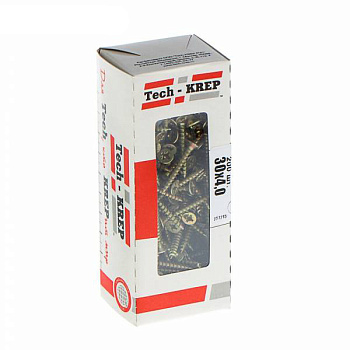 Tech-Krep Саморезы универсальные  30х4,0 мм (200 шт) желтые - коробка с ок. 102243